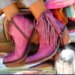 Liberty Black Fringe Ankle Booties